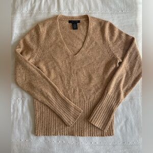 The Limited Tan V-Neck Sweater